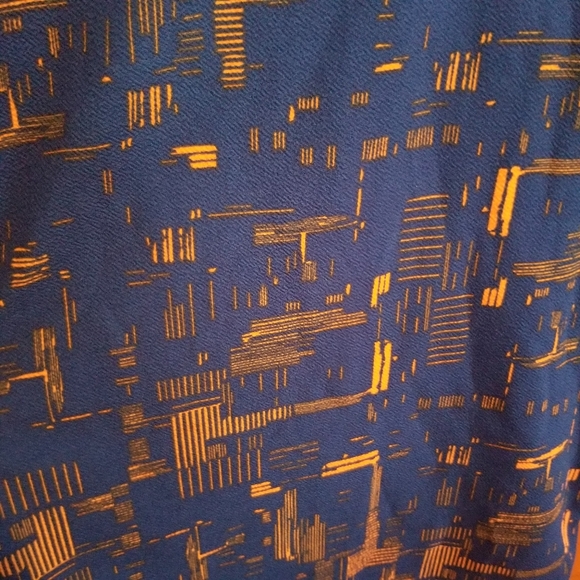 LuLaRoe Cassie. Royal blue/orange. Knee length. S - Picture 4 of 4